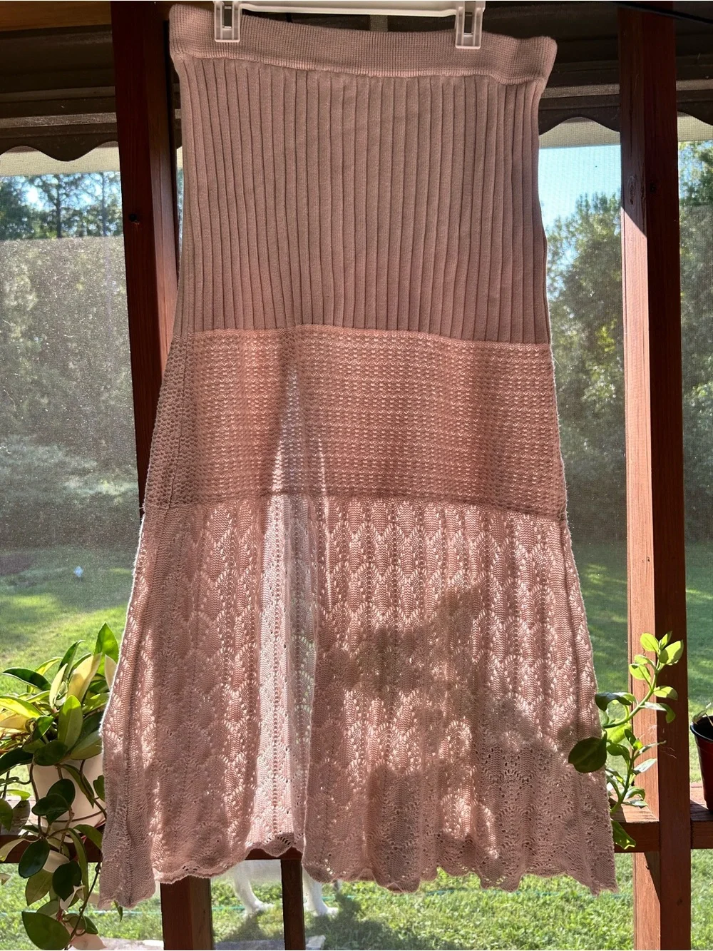 Free people bari column knit maxi skirt XL
